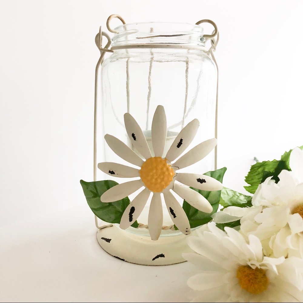 Super Cute Daisy Jar Tea Light Holder